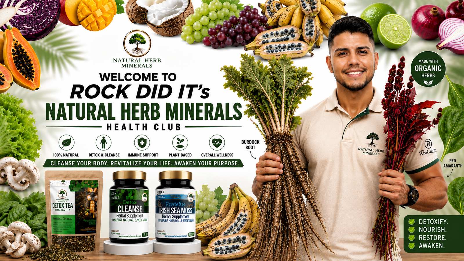 Natural Herb Minerals Health Club hero image